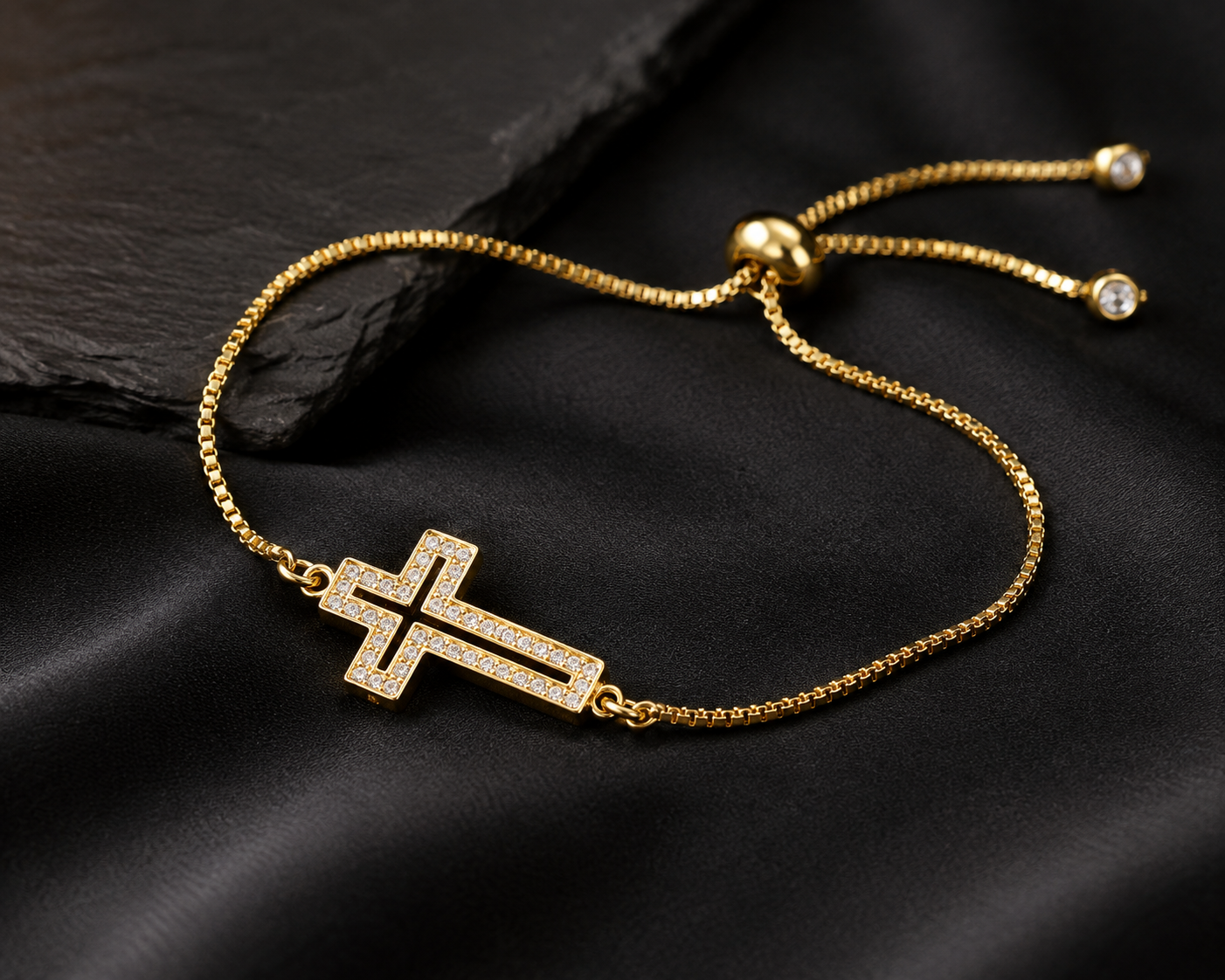Faith Cross Adjustable Bracelet
