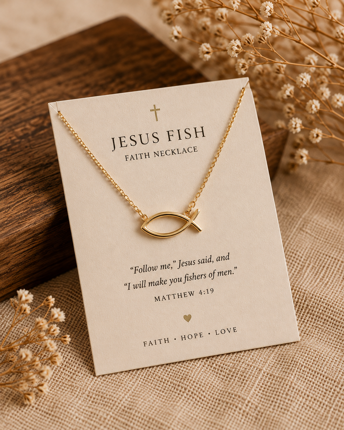 Jesus Fish Faith Necklace